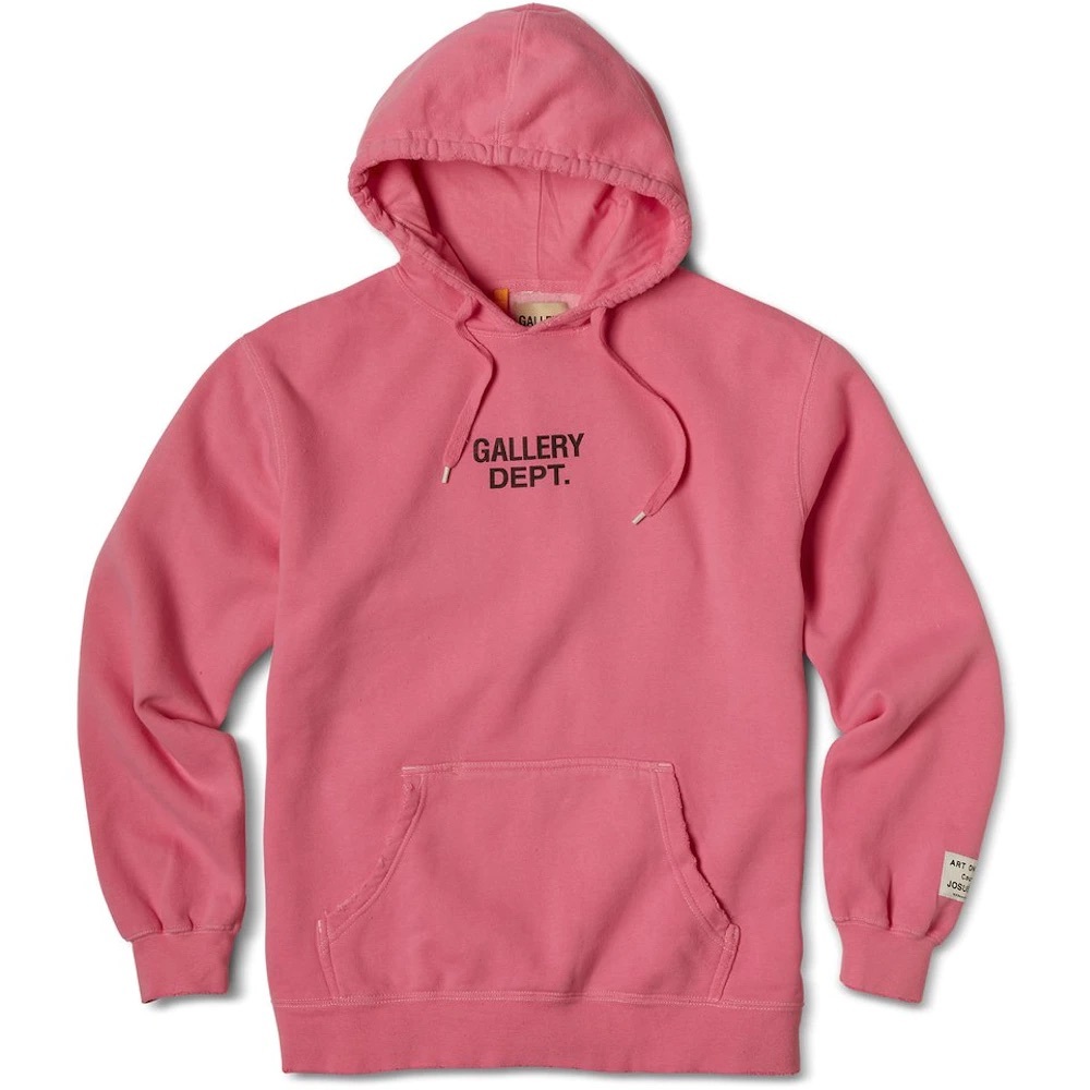 Gallery Dept ( Uni-sex) Centered Logo Hoodie Pink
